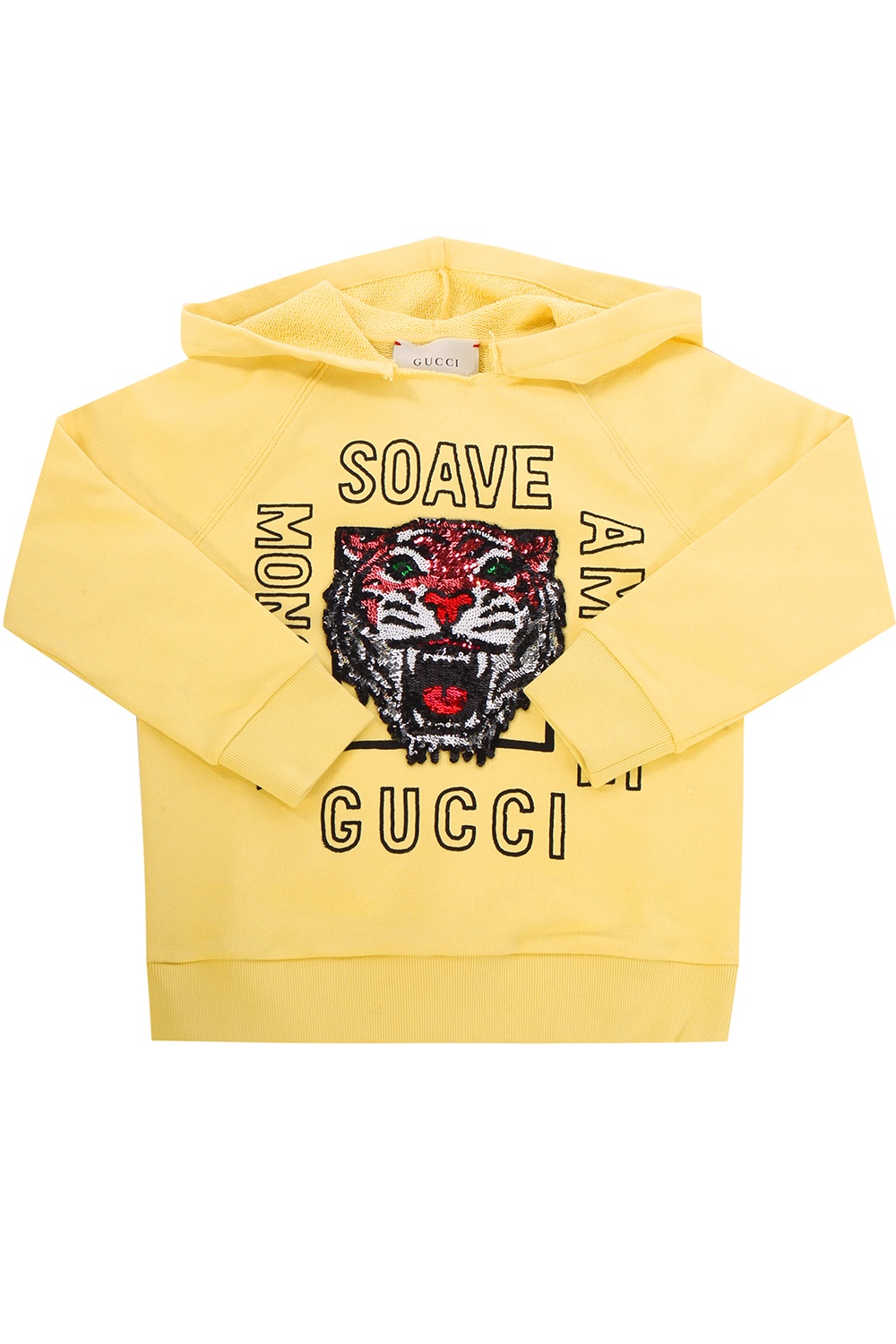 Yellow Appliquéd sweatshirt Gucci Kids - Vitkac Norway